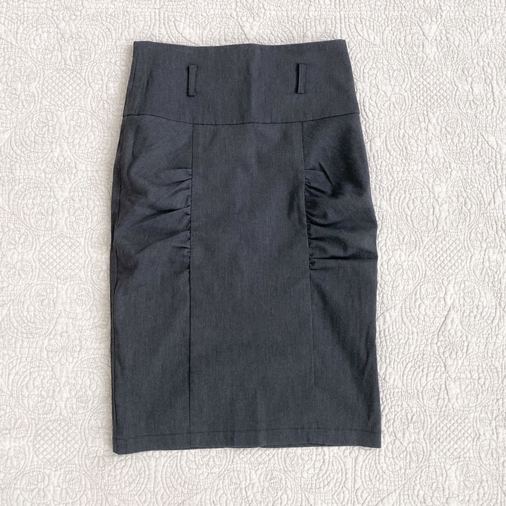 Grey Pencil Skirt